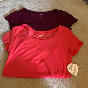 1 maroon SO shirt & 1 pink SO shirt